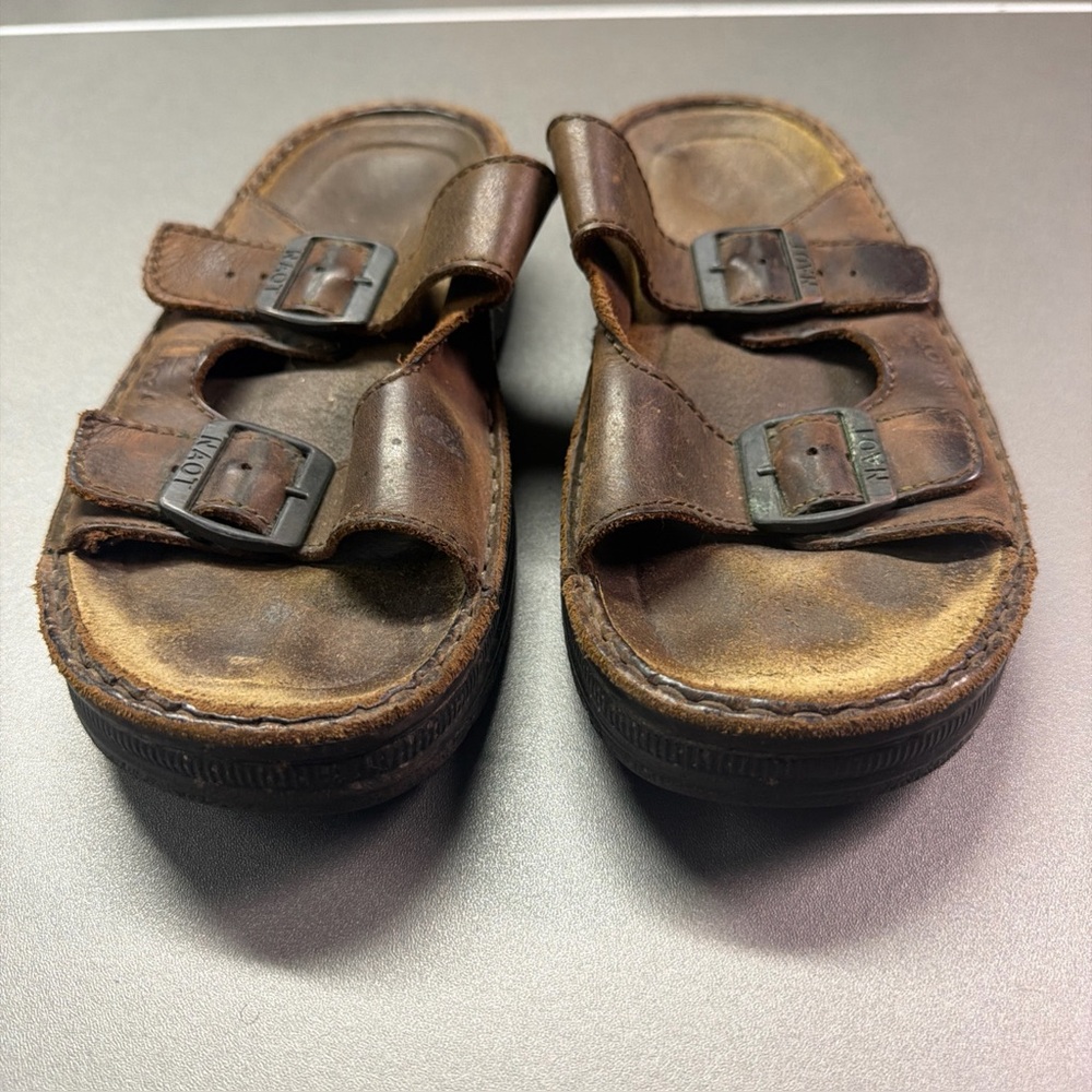 Naot Men’s Mikael Slide Sandals Crazy Horse Leather Size 39 US 6-6.5 Comfort